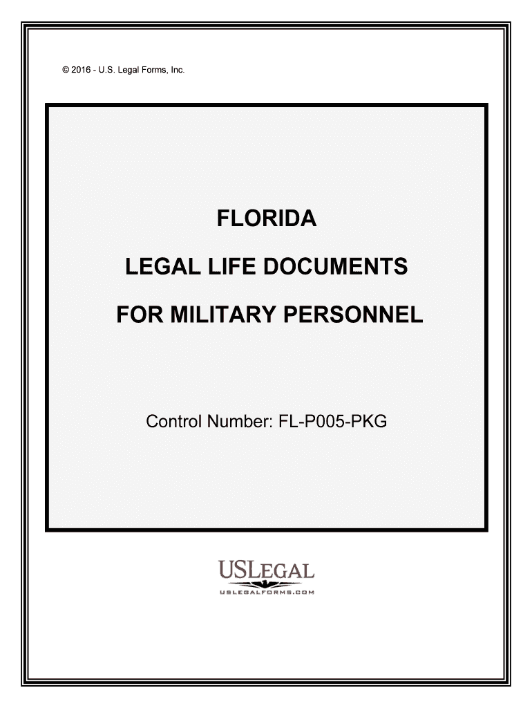 Control Number FL P005 PKG  Form