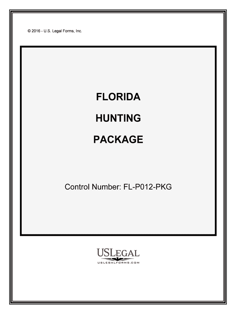 Control Number FL P012 PKG  Form