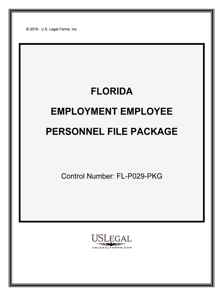 Control Number FL P029 PKG  Form