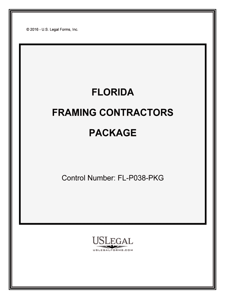 Control Number FL P038 PKG  Form