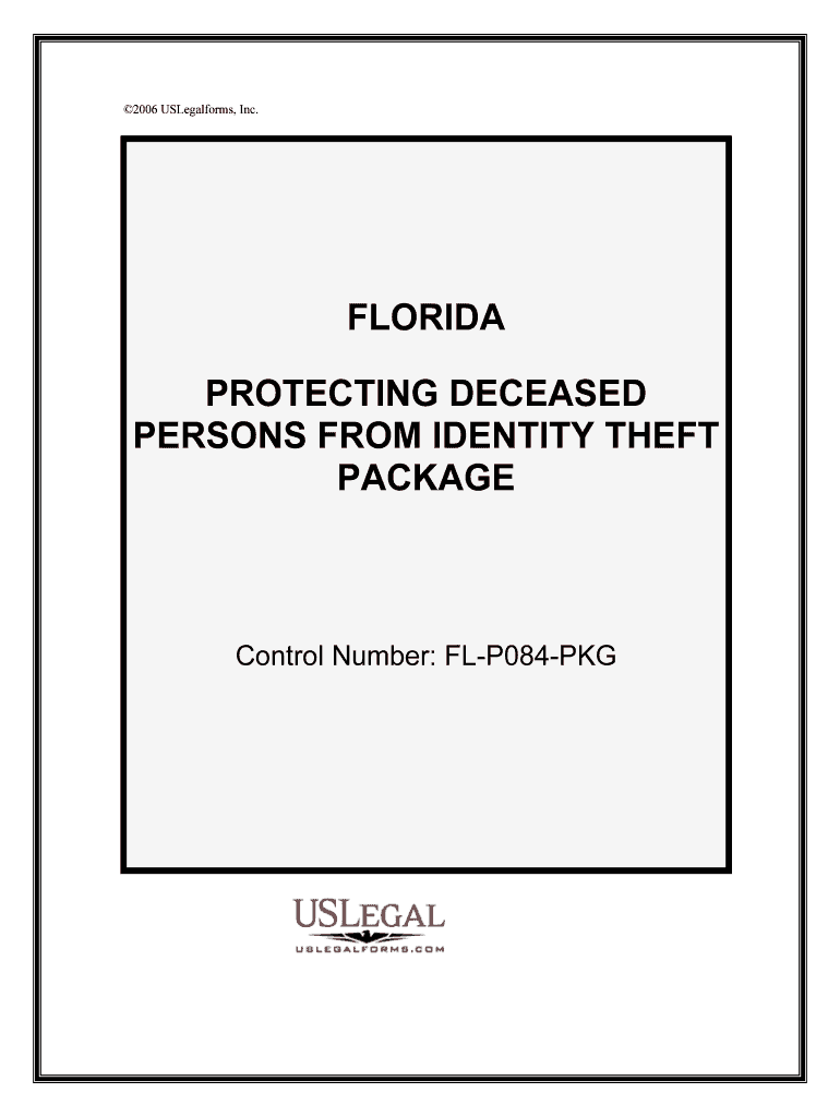 Control Number FL P084 PKG  Form