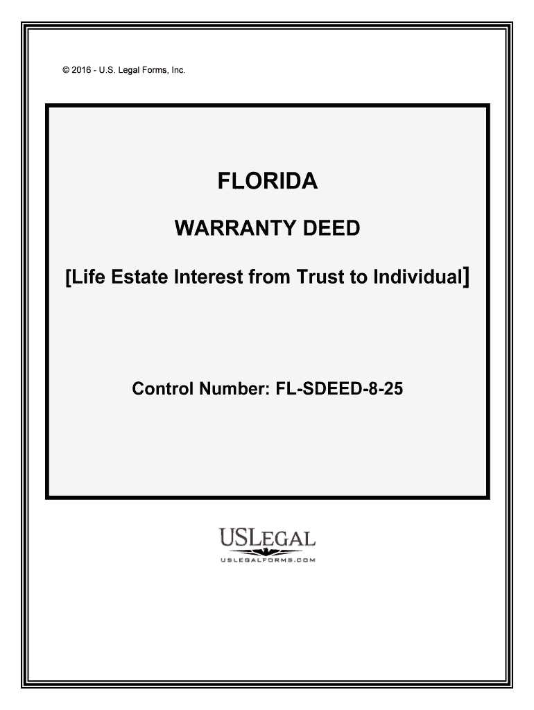 Life Estate Interest from Trust to Individual  Form
