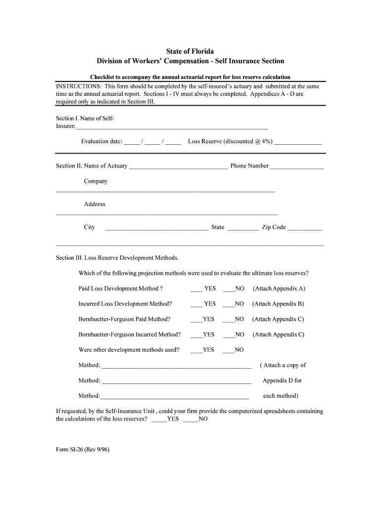 Division of Workers Compensation Self Insurance Section  Form