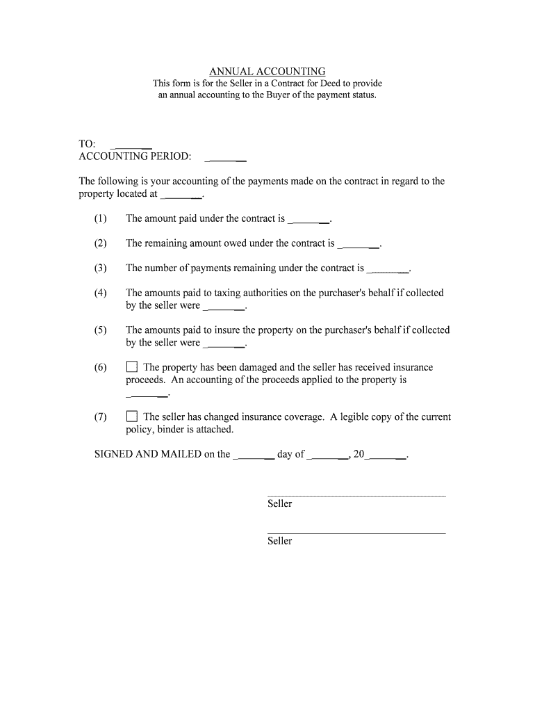 The Amounts Paid to Insure the Property on the Purchaser's Behalf If Collected  Form