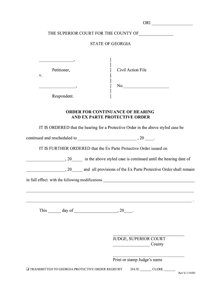 ORI Number SC 16 the SUPERIOR COURT for the COUNTY of  Form