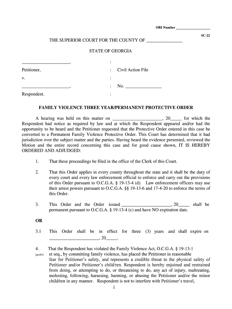 SC 22  Form