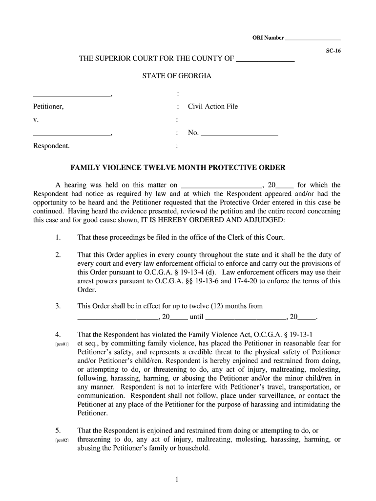 SC 16  Form