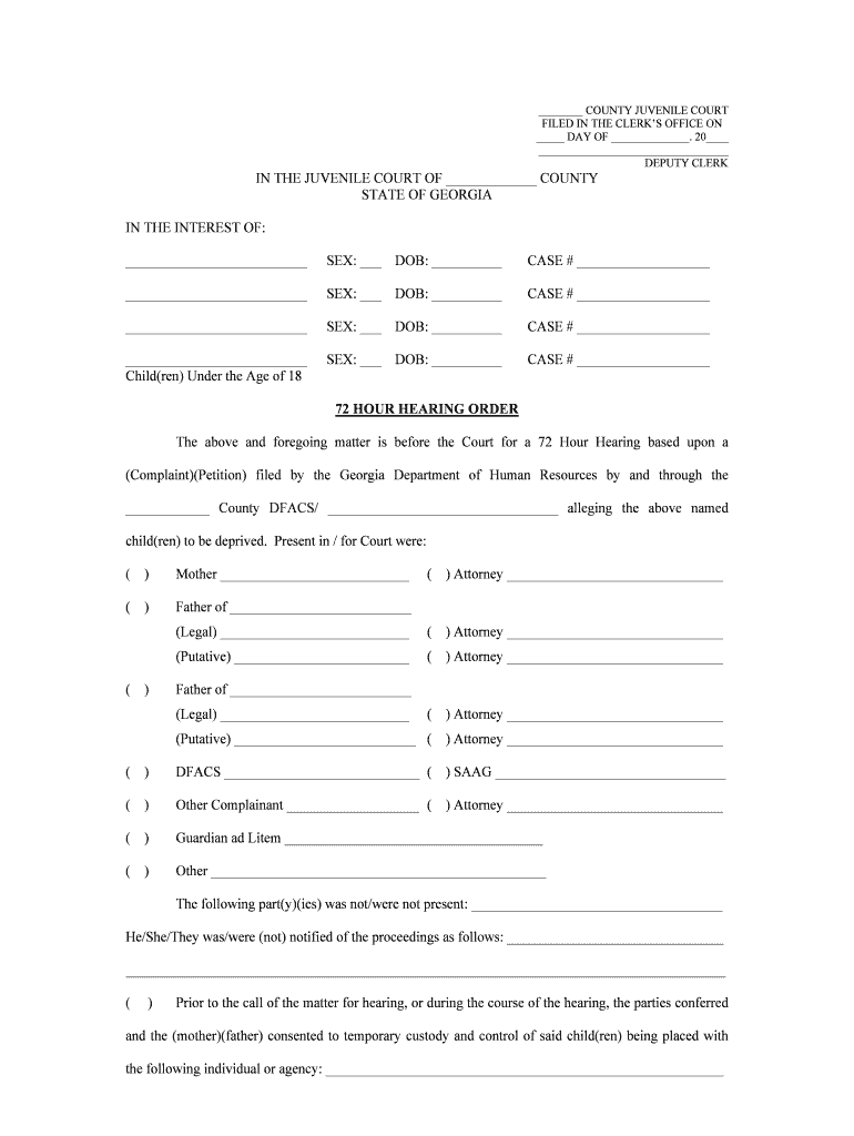 Rule 17 Appendix a FAQs Cherokee County  Form