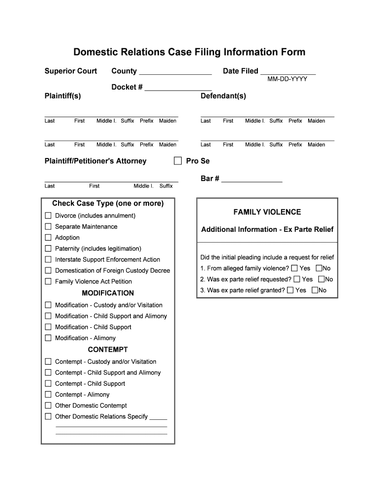 Filing Information Sheet Missouri Courts