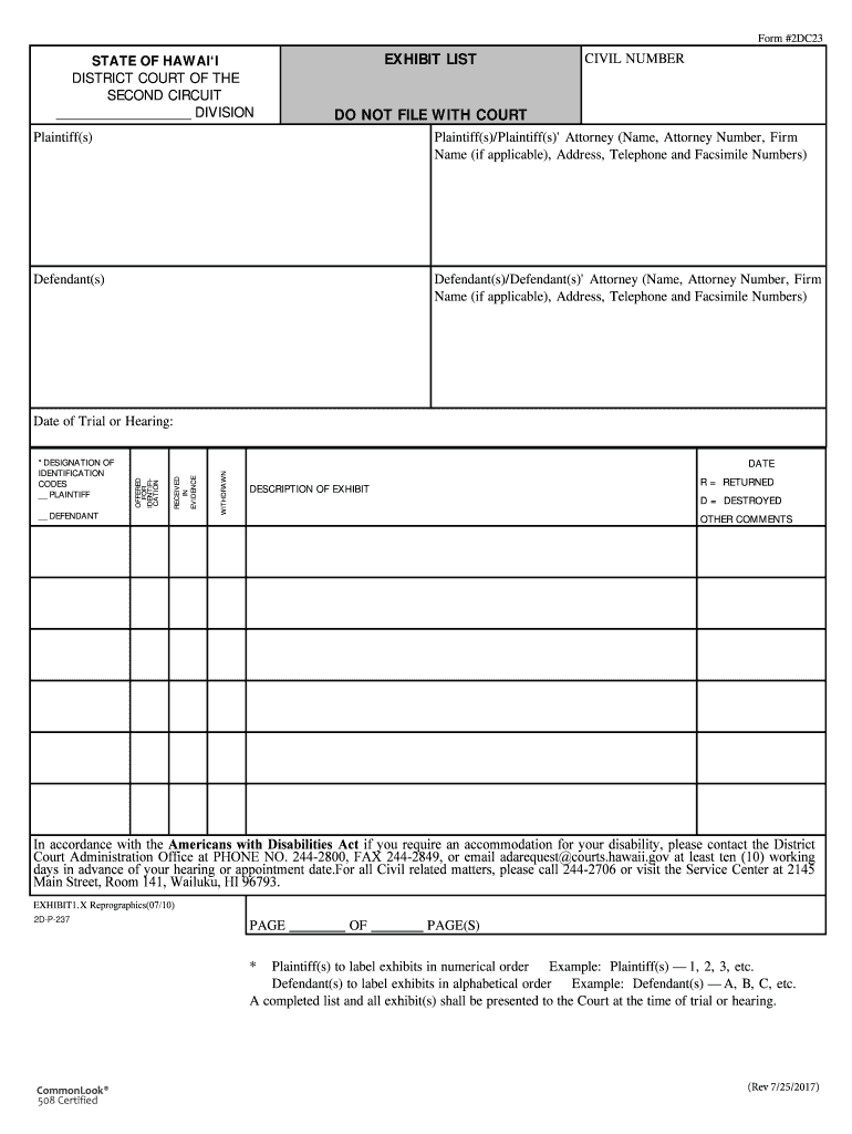 Form #2DC23