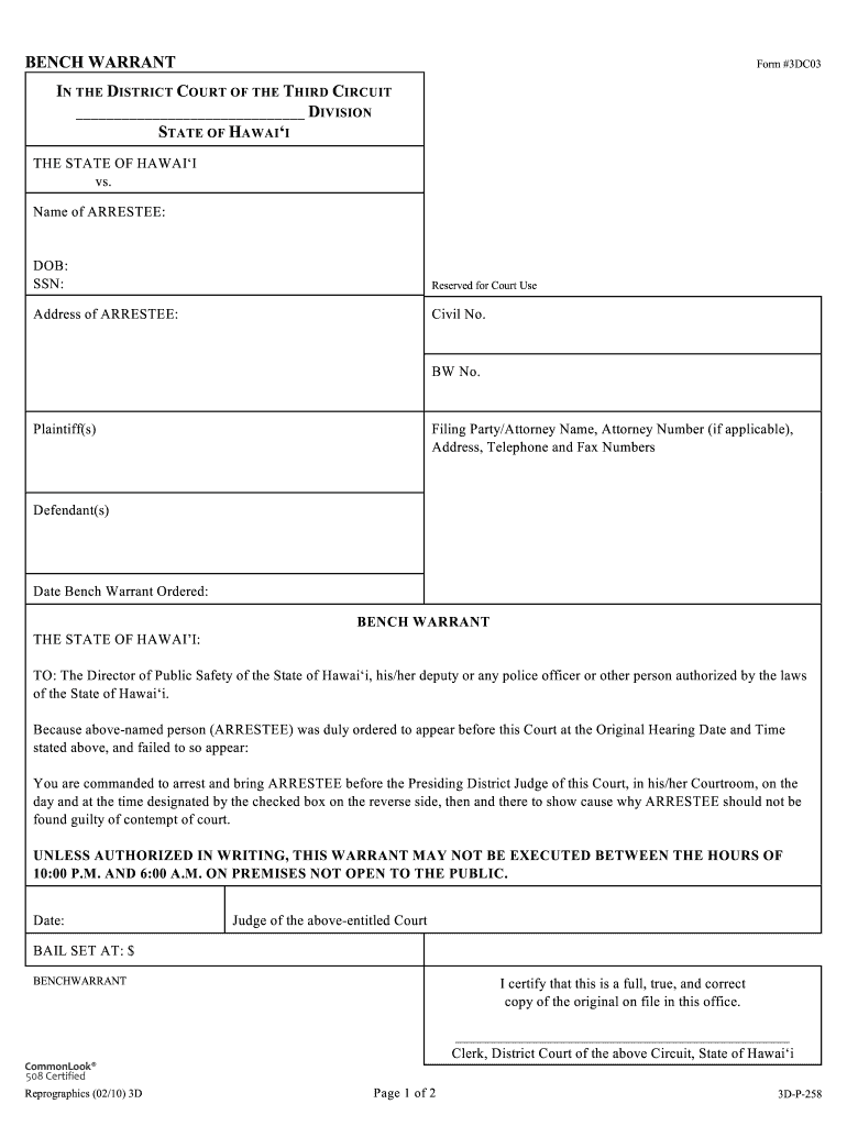 HAWAII STATE Department of Transportation  Form