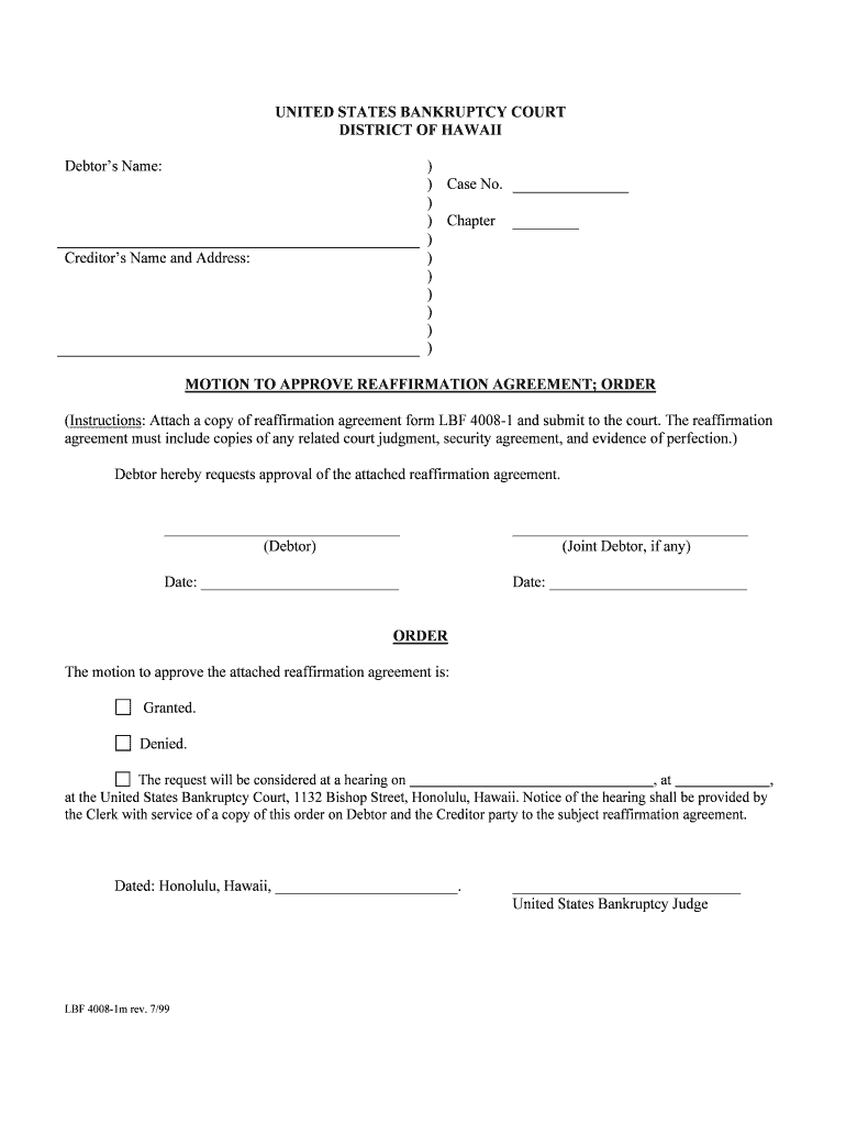 Creditors Name and Address  Form