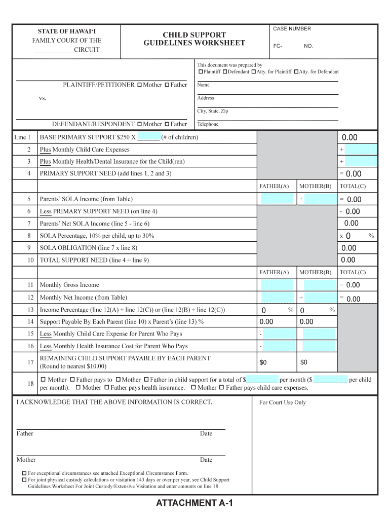 BASE PRIMARY SUPPORT $250 X # of Children  Form