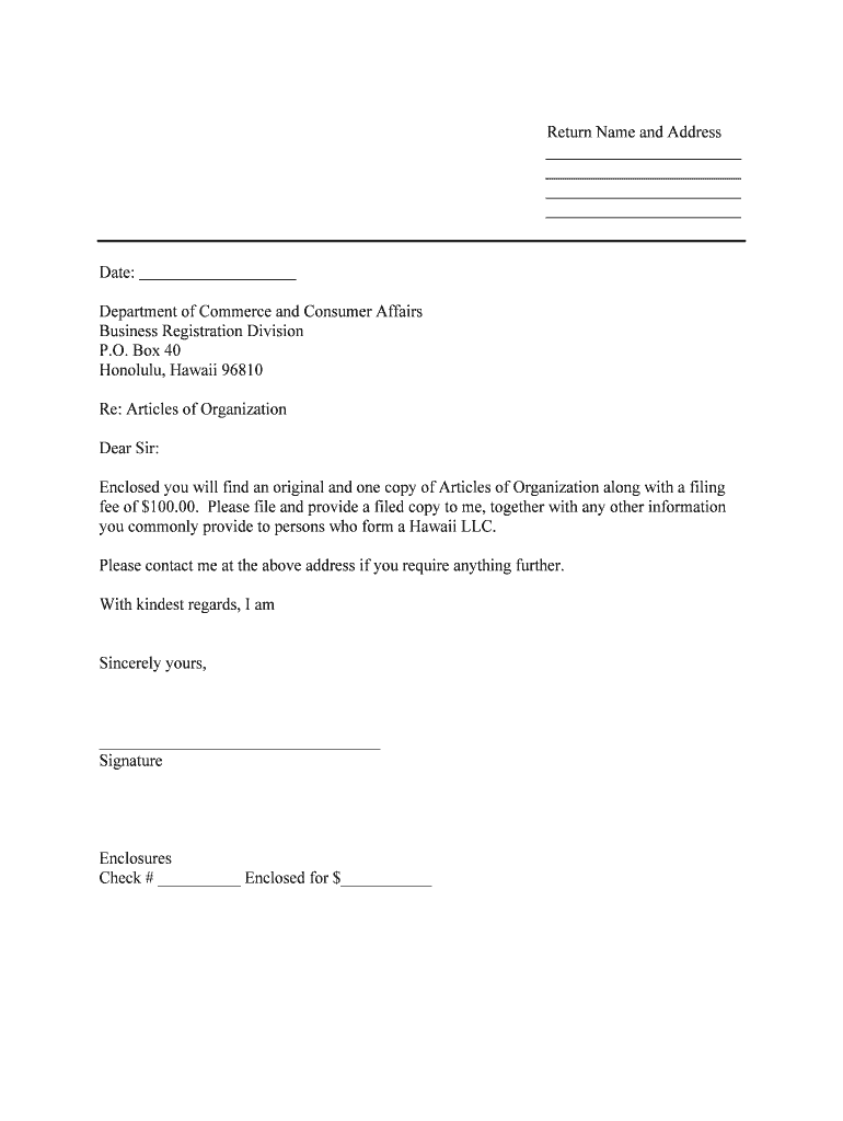 How to File an LLC Amendment with the Hawaii Department of Form - Fill ...