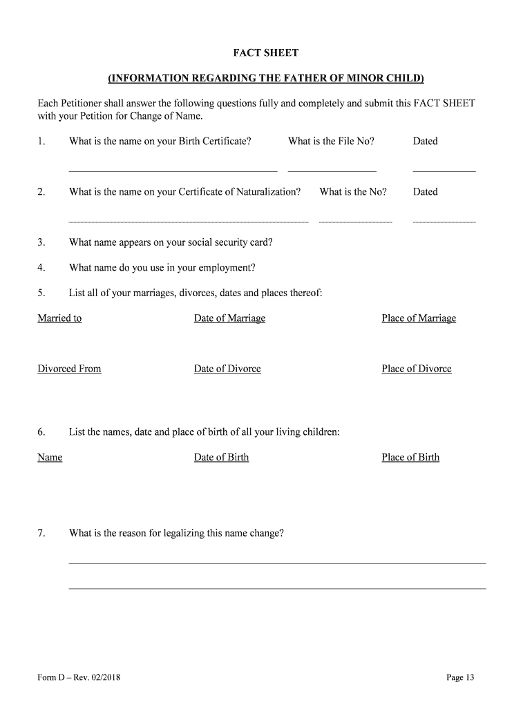 Name Change of Parent and Minor Children LawHelp Org  Form