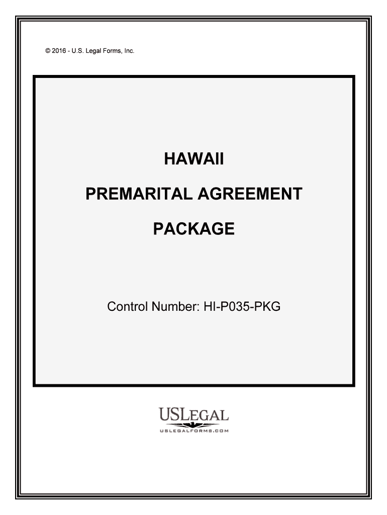 Hawaii Prenuptial Agreement Form DownloadUS Legal Forms