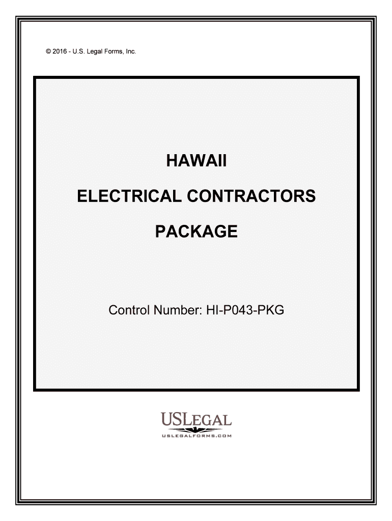 Control Number HI P043 PKG  Form