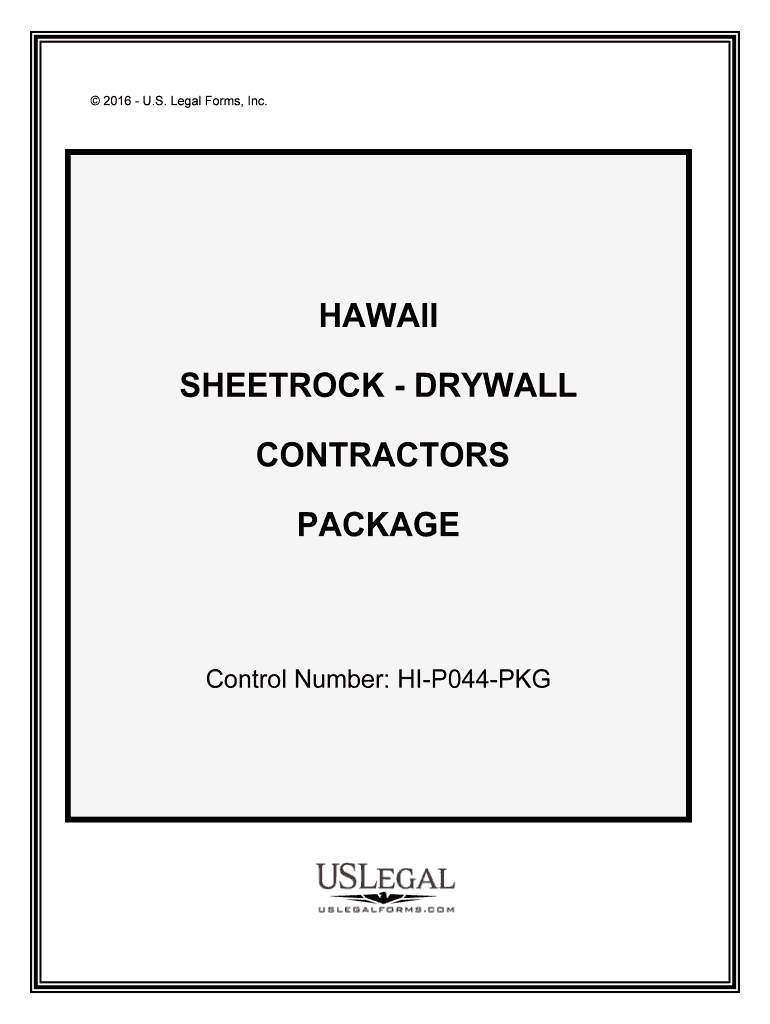 Control Number HI P044 PKG  Form