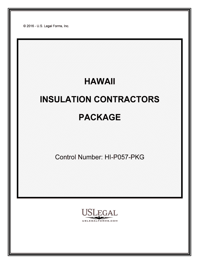 Control Number HI P057 PKG  Form