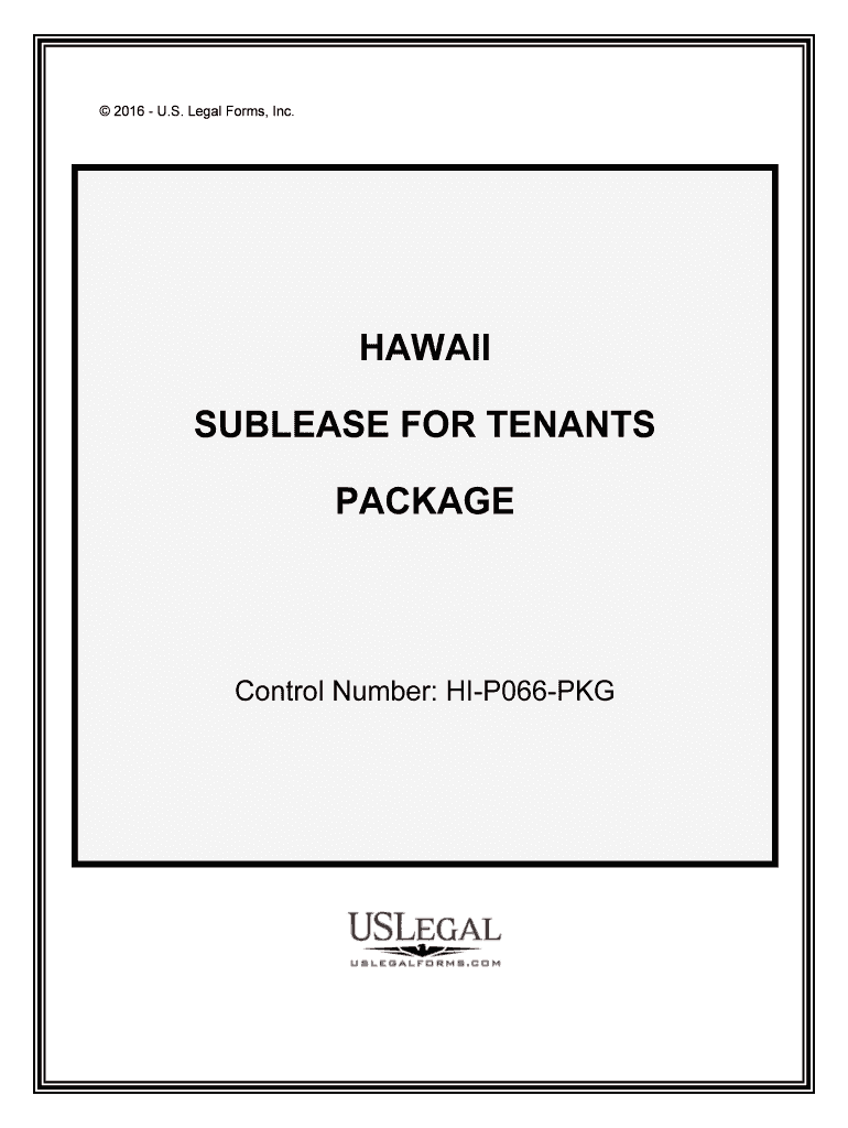 Hawaii Sublease Agreement Templates PDF &amp;amp; DOCX  Form