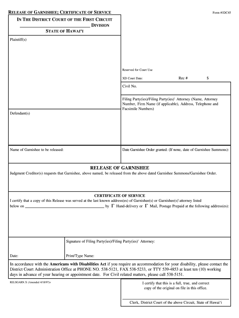 XD Court Date  Form