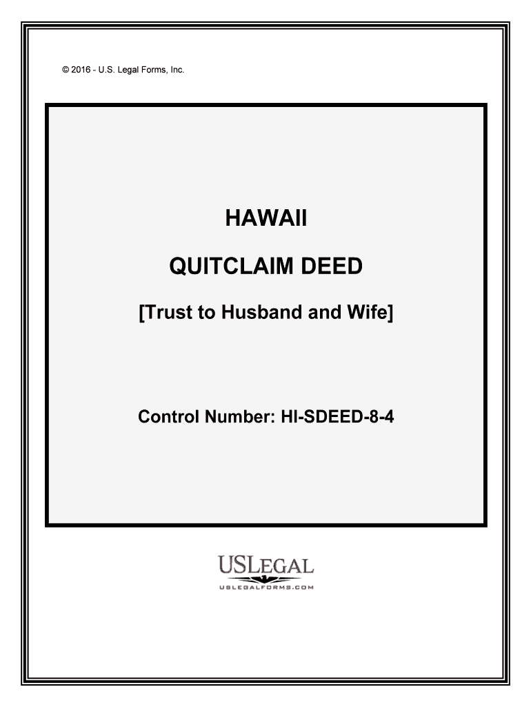 Hawaii Quit Claim Deed Templates PDF &amp;amp; DOCX  Form