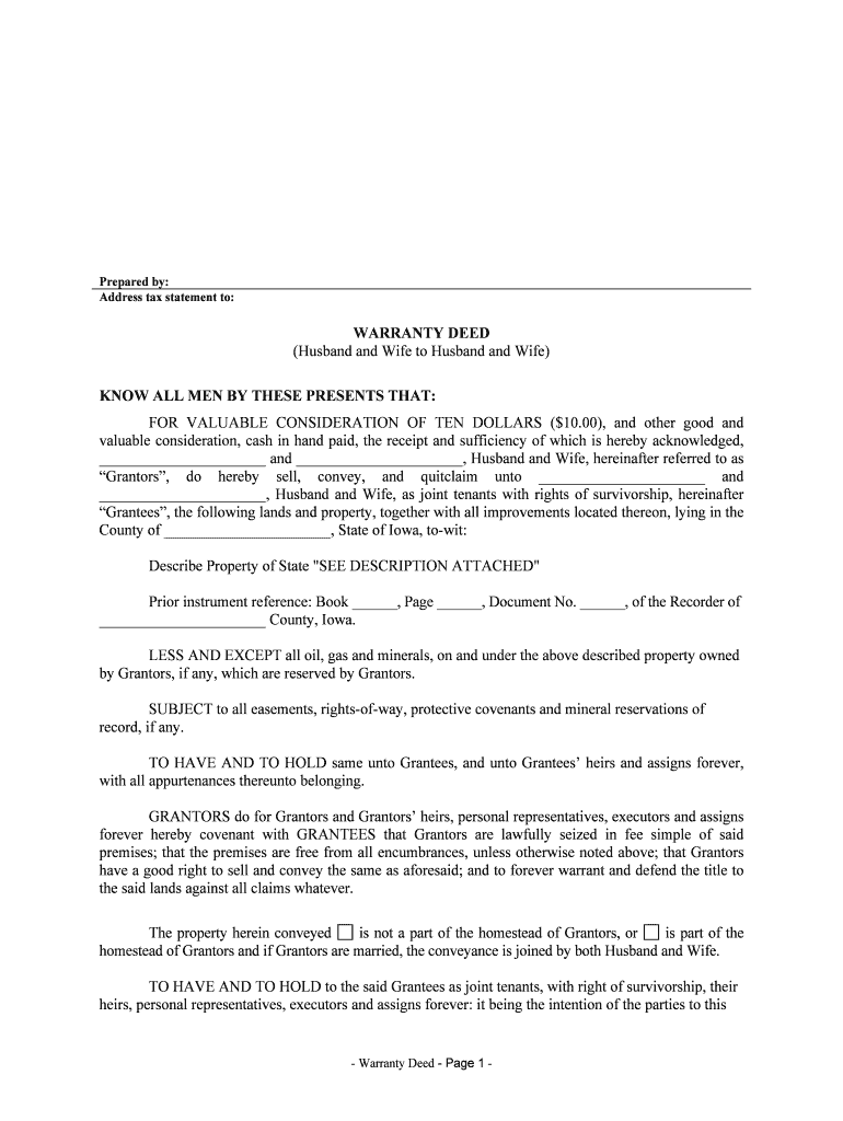 Real Estate Deed Forms Downloadable Fill in the Blank