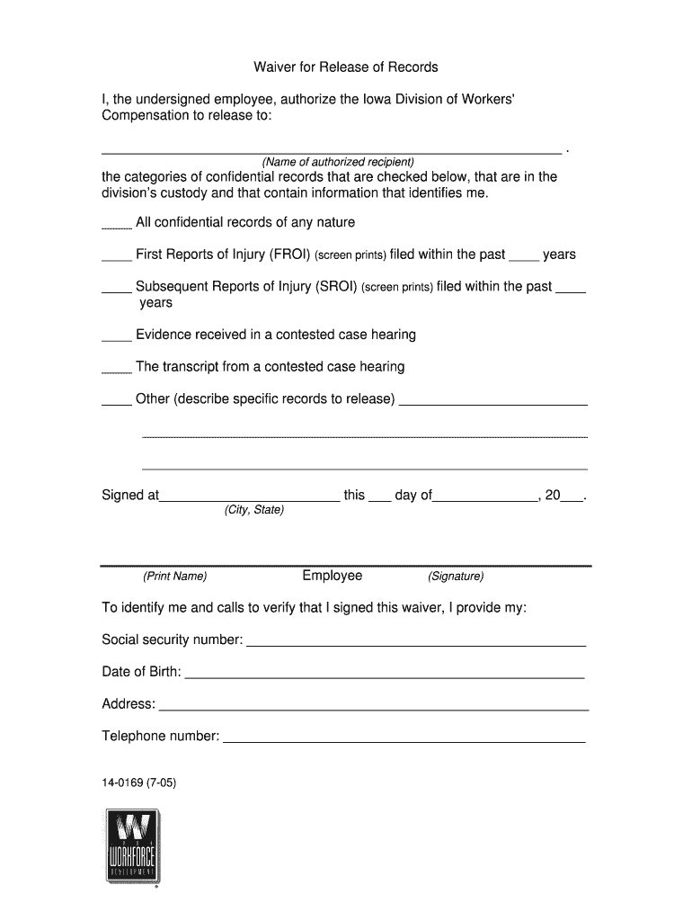 Workers Compensation Claim Kit Iowa BHHC  Form