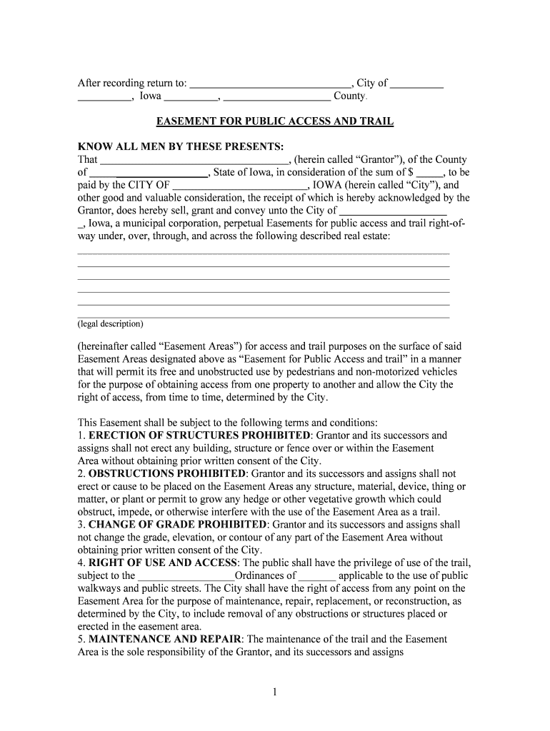 Form Easement Deed 00231726 DOCX Vermont