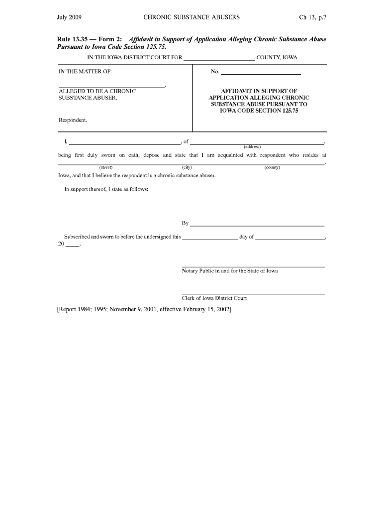 Form 2 Financial Affidavit of Parent and Application for