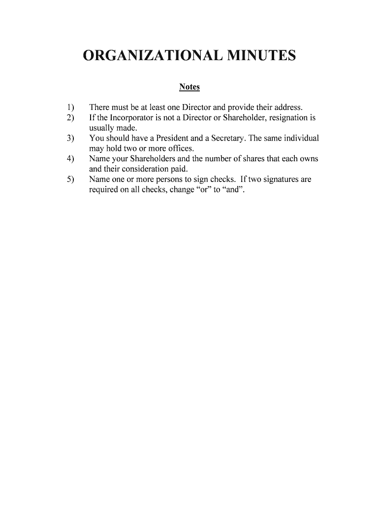 If the Incorporator is Not a Director or Shareholder, Resignation is  Form