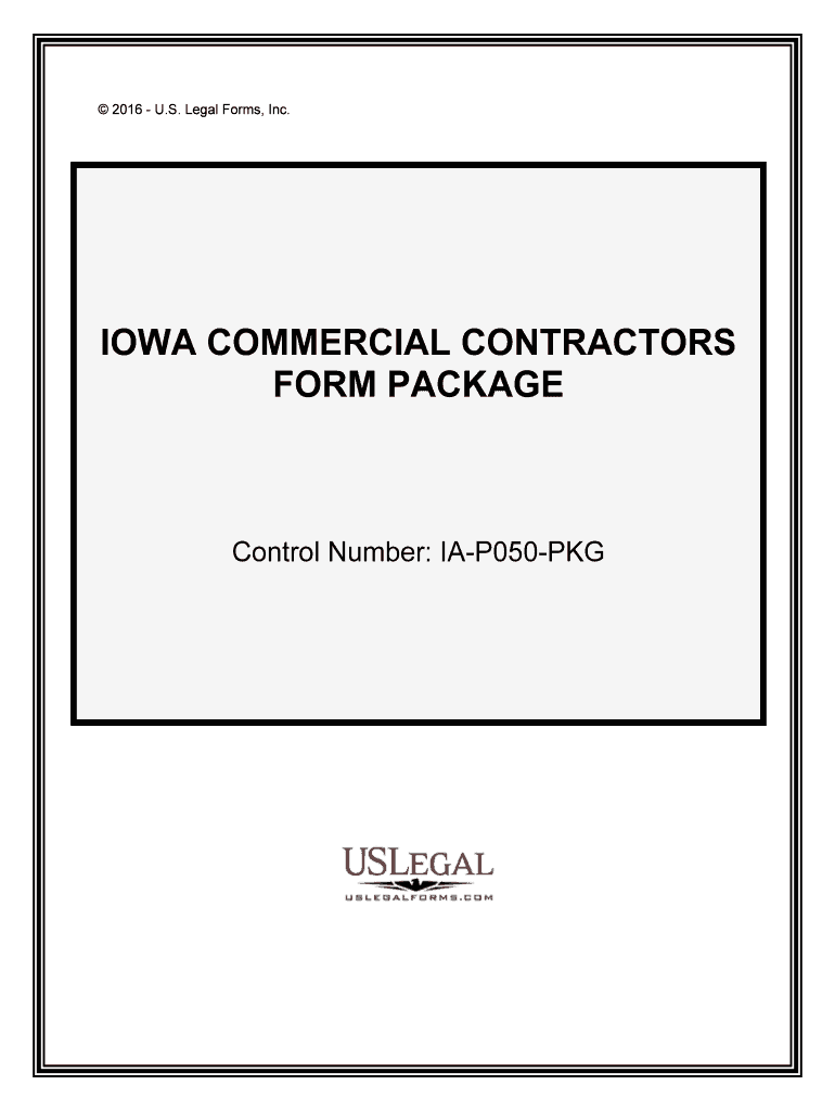 IOWA COMMERCIAL CONTRACTORS  Form