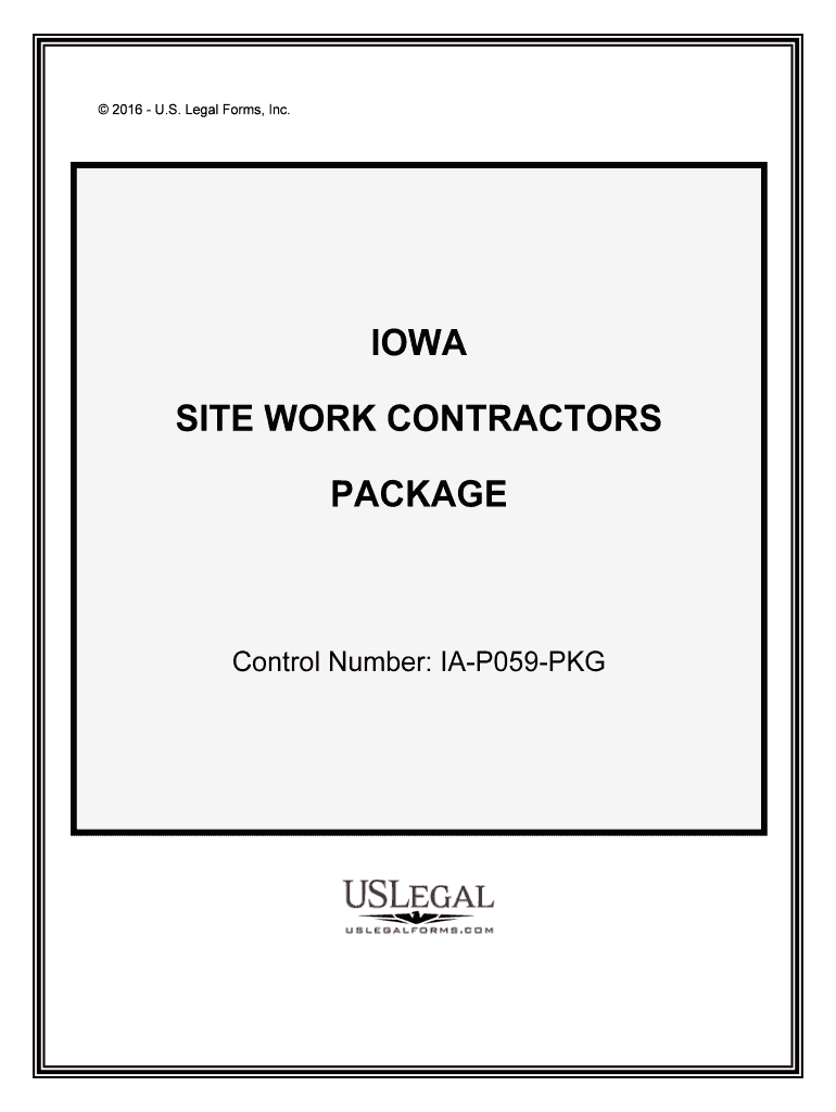 Control Number IA P059 PKG  Form