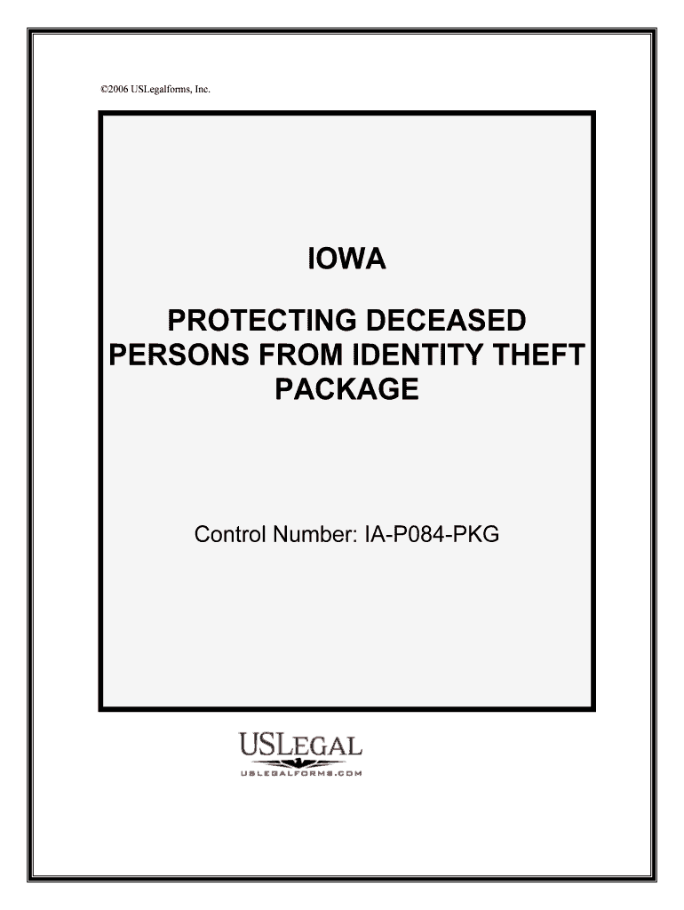 Control Number IA P084 PKG  Form