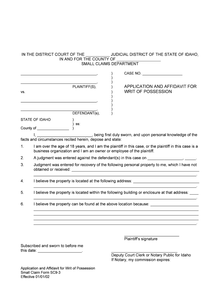 I Am over the Age of 18 Years, and I Am the Plaintiff in This Case, or the Plaintiff in This Case is a  Form