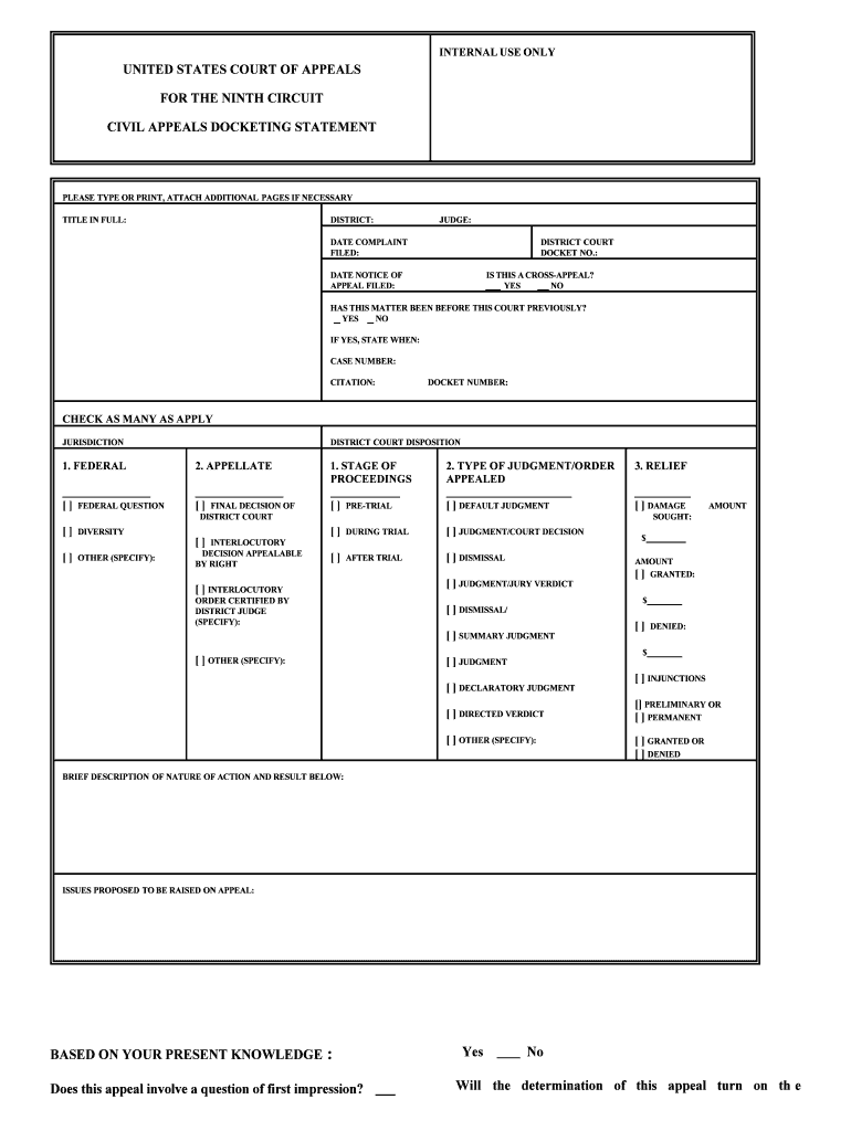 The California Court of Appeal Step by Step Entire Self Help  Form