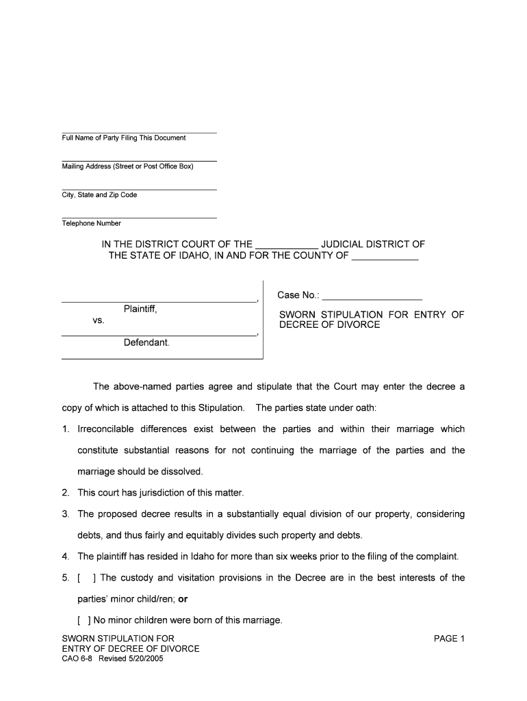 Petitioner, Name, States and Represents DOC Template  Form