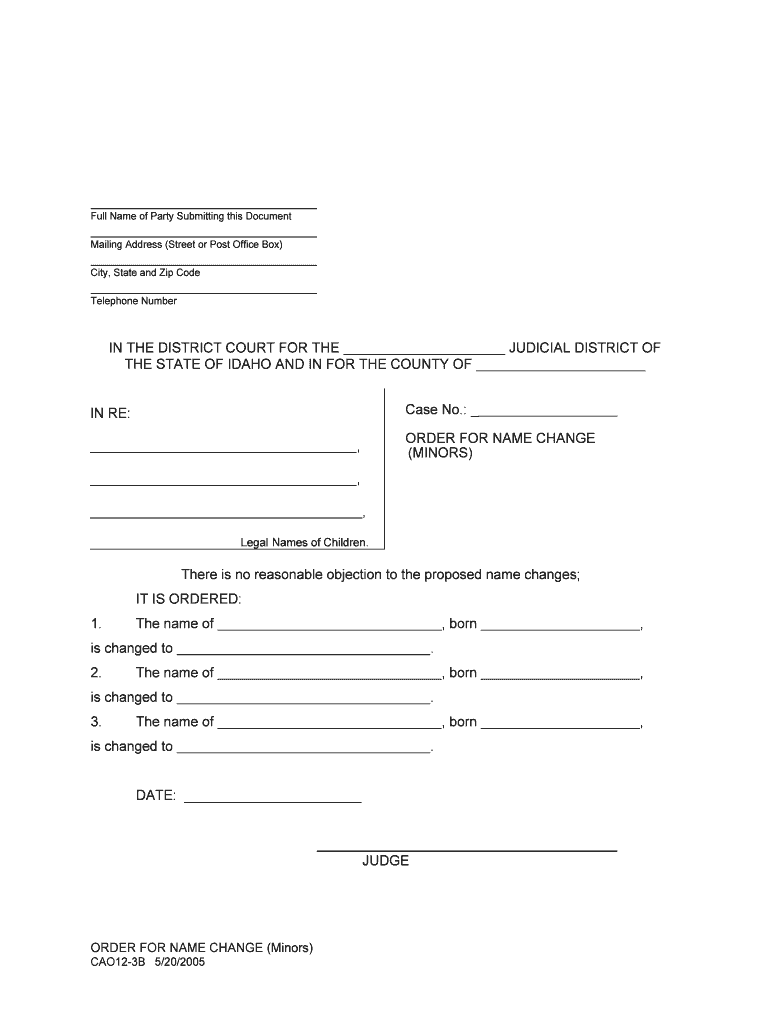 RTF Idaho Court Assistance Office  Form
