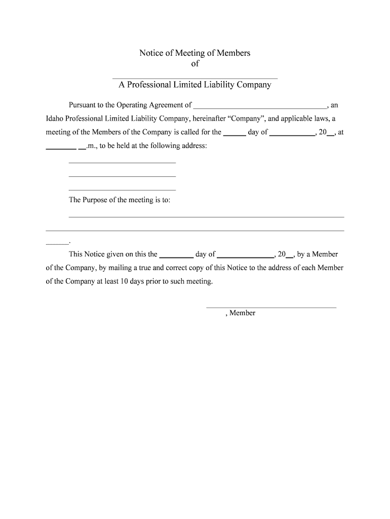 The Following is a Sample Operating Agreement for a  Form