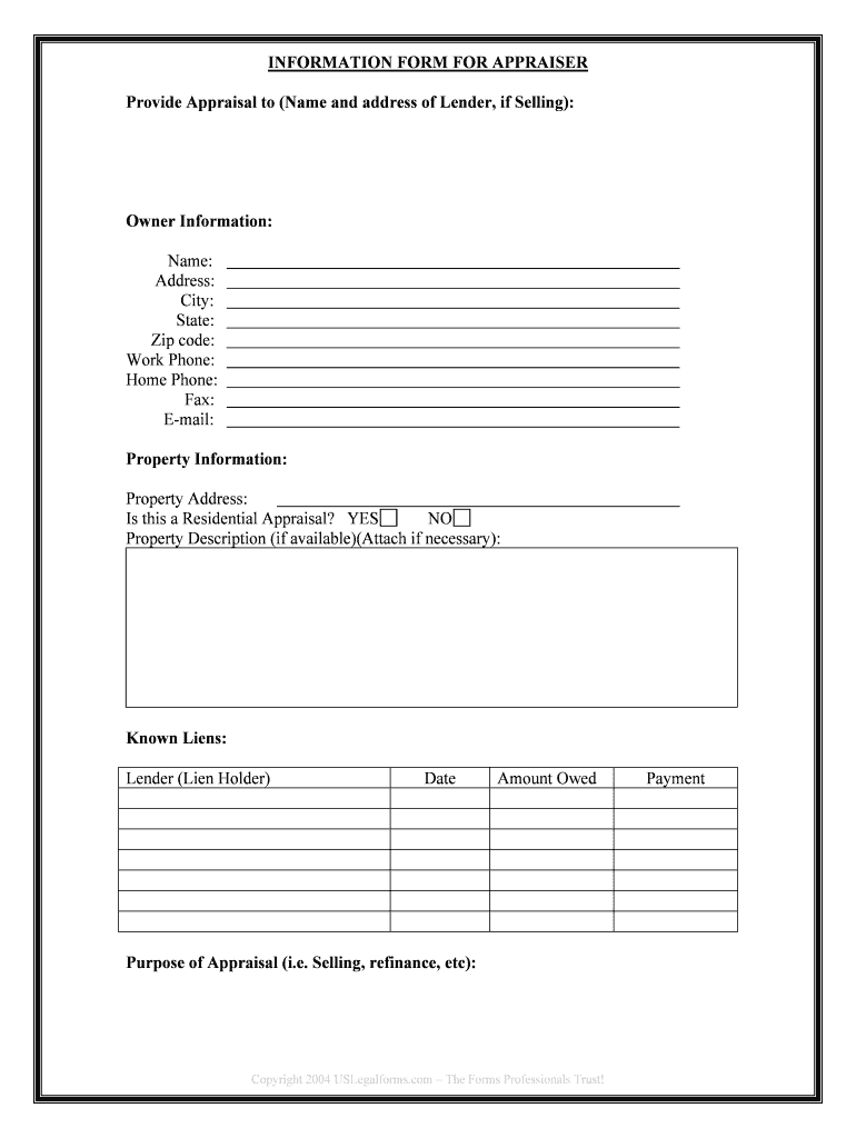 Lender Lien Holder  Form