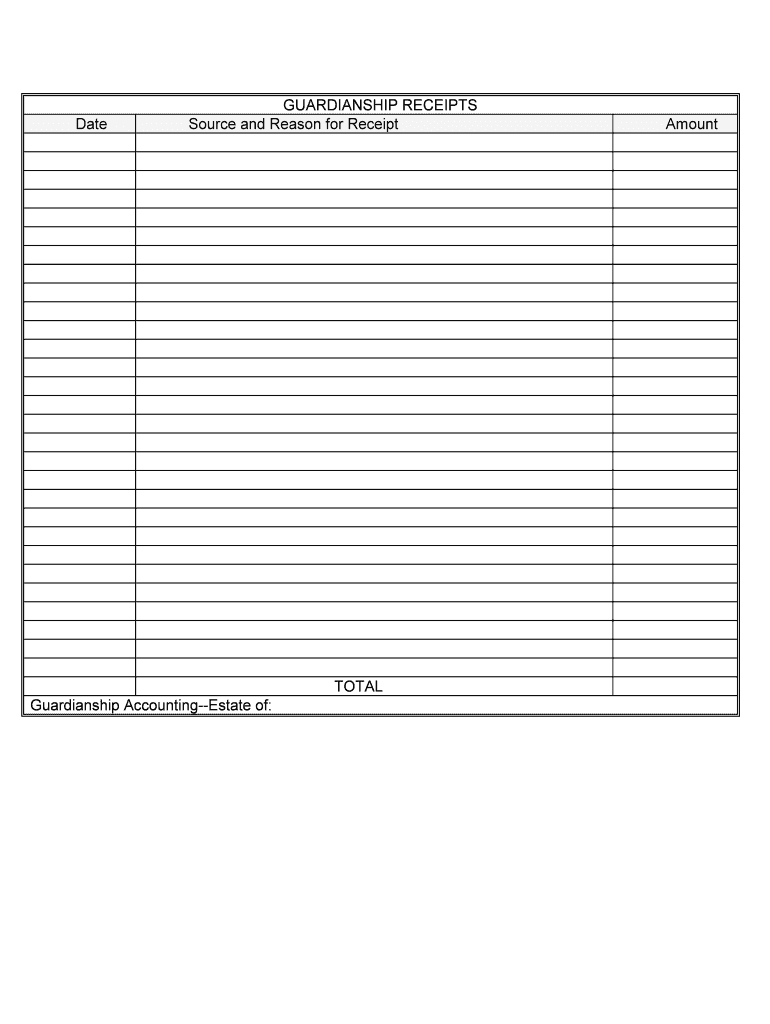 Source and Reason for Receipt  Form