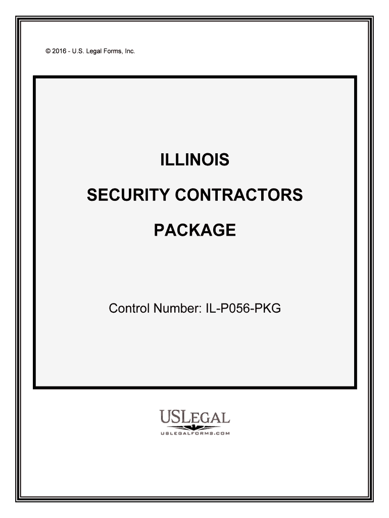 Private Security Contractor State of IllinoisDepartment of  Form
