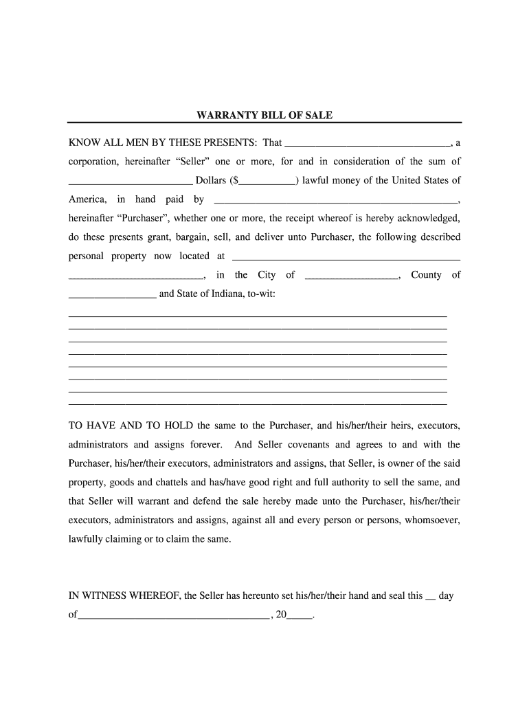 BILL of SALE and SALES AGREEMENT STATE Granicus  Form
