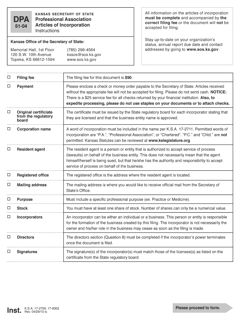 Contact Kansas Secretary of State Kansas Gov  Form