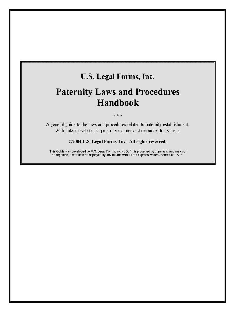 With Links to Web Based Paternity Statutes and Resources for Kansas  Form
