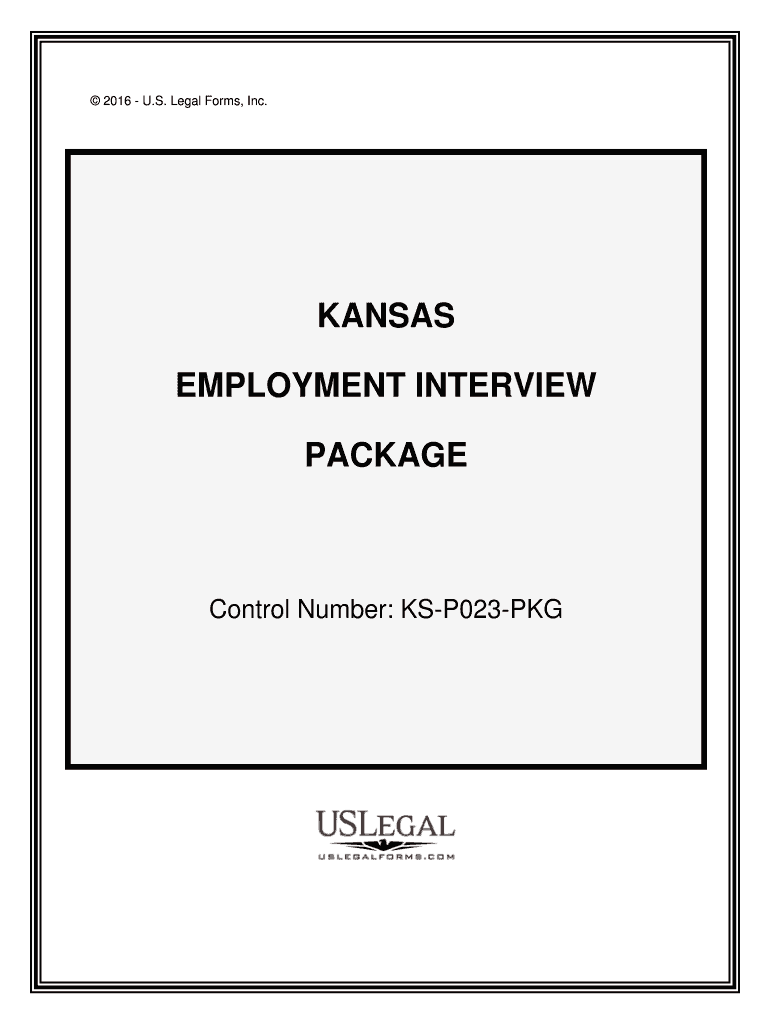 Control Number KS P023 PKG  Form