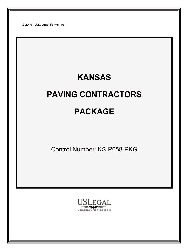 Control Number KS P058 PKG  Form