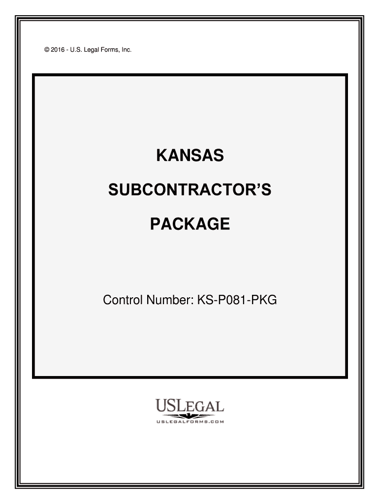 Control Number KS P081 PKG  Form