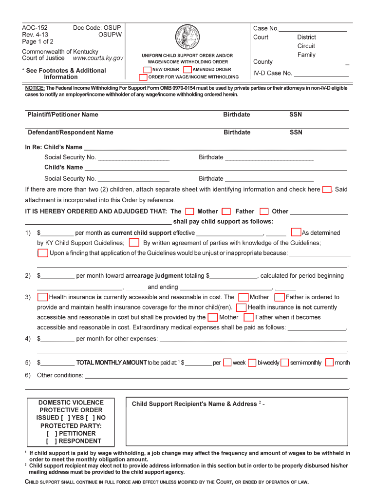 Kentucky Judicial Redistricting Plan Kentucky Court of Justice  Form