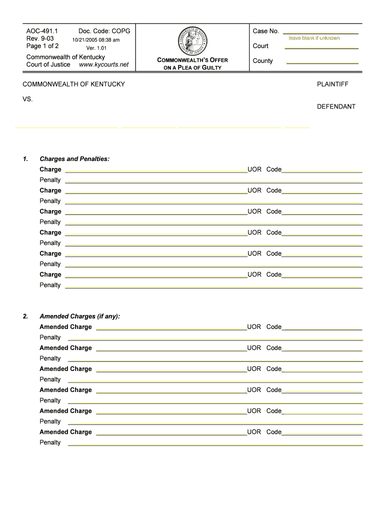 Code COPG  Form